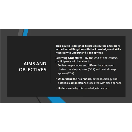 Sleep Apnoea - Understanding Sleep Apnoea Training Resources