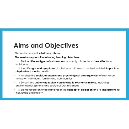 Drugs and Alcohol Understanding Substance Abuse Training Resources