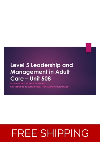Management and Leadership - Safeguarding, Protection and Risk Unit 508 LO1