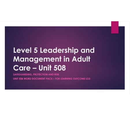 Safeguarding Protection and Risk Unit 508 LO3 Training Resources