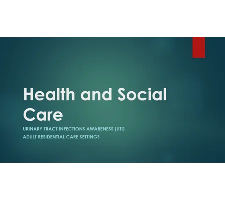 UTI Urinary Tract Infections Awareness Training Resources