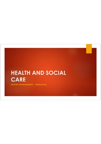 Ventilation Awareness Health and Safety Training Resources