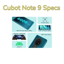 Cubot Note 9 Specs