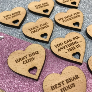 Personalised 10 Reasons Why I Love You Bamboo Box and Beech Hearts