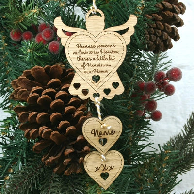Memorial Angel Christmas Tree Decoration title=