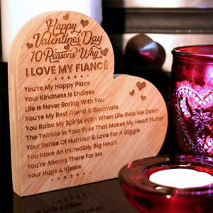 10 Reasons Why I Love You Bamboo Heart Valentine's Day Gift