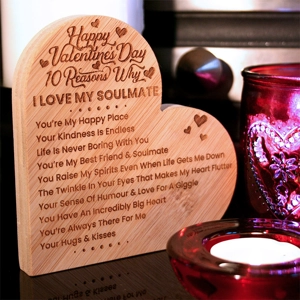 10 Reasons Why I Love You Bamboo Heart Valentine's Day Gift