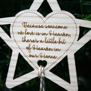 Memorial Star Christmas Tree Decoration