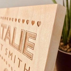 Personalised New Baby Keepsake Birth Information Nursery Artwork