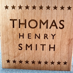 Personalised Wooden Baby Block - Stars | Unique Baby Gift