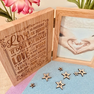 Personalised Love Is Patient Love Is Kind 5" x 7" Wedding Photo Frame