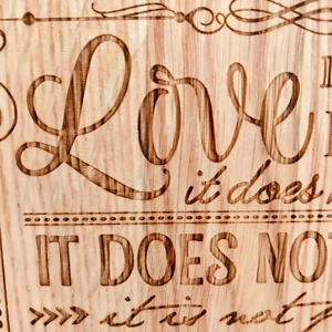 Personalised Love Is Patient Love Is Kind 5" x 7" Wedding Photo Frame