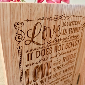 Personalised Love Is Patient Love Is Kind 5" x 7" Wedding Photo Frame