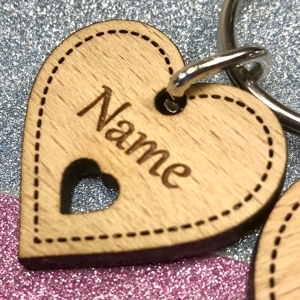 Personalised "Mummy's Heart Belongs To ..." Keyring With Charms