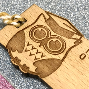 Personalised Teacher Thank You Gift Wooden Beech Bookmark Owl