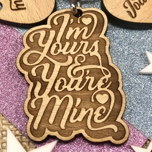 Personalised Couples Keyring "I'm Yours, You're Mine" Anniversary Gift