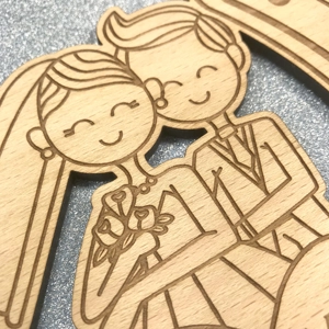 Personalised Married Couple Wooden Horseshoe Keepsake Gift
