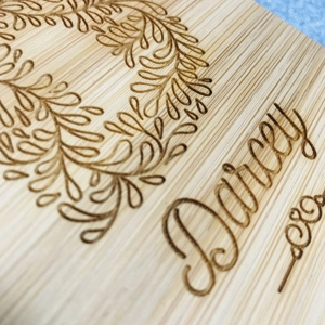 Personalised Monogram & Name Box - Initial Bamboo Keepsake