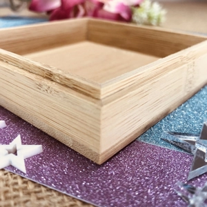 Personalised Monogram & Name Box - Initial Bamboo Keepsake