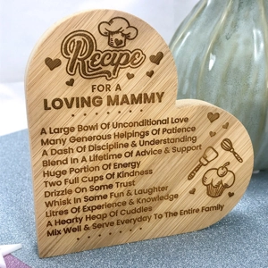 Personalised Birthday Gift Stand Up Love Heart - Recipe For A Loving ...