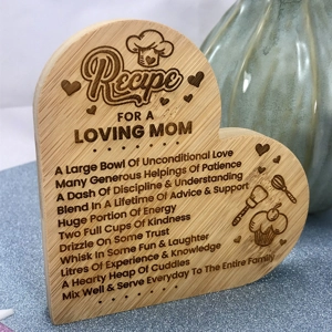 Personalised Birthday Gift Stand Up Love Heart - Recipe For A Loving ...