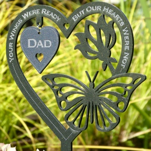 Personalised Memorial Remembrance Sympathy Butterfly Garden Ornament Gift