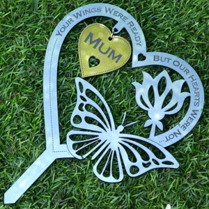 Personalised Memorial Remembrance Sympathy Butterfly Garden Ornament Gift
