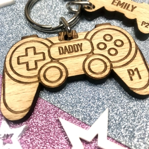 Personalised Game Controller Keyring Gift Playstation