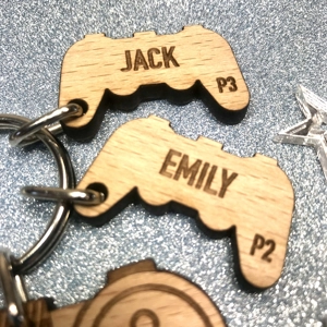 Personalised Game Controller Keyring Gift Playstation
