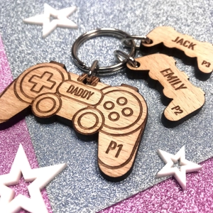 Personalised Game Controller Keyring Gift Playstation