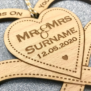 Heart & Infinity Bow Wedding / Bridal Keepsake Gift