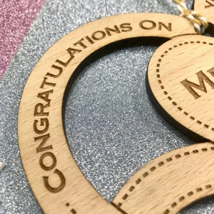 Heart & Infinity Bow Wedding / Bridal Keepsake Gift