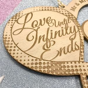 Personalised Infinity Heart Wedding / Bridal Keepsake Gift
