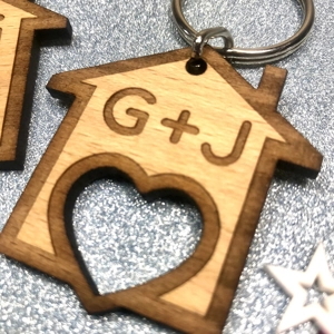 Personalised First Home Keyrings - House Warming Gift