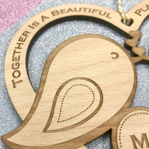 Personalised Lovebirds Wedding / Bridal Keepsake Gift