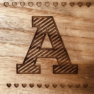 Personalised Wooden Money Box - Hearts