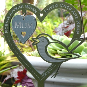Personalised Memorial Remembrance Sympathy Robin Garden Ornament Gift