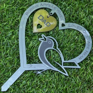Personalised Memorial Remembrance Sympathy Robin Garden Ornament Gift