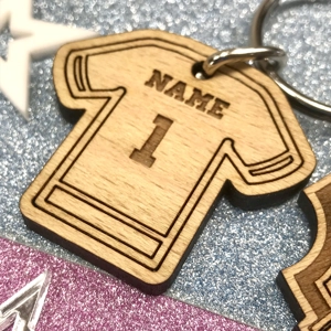 Personalised Football Keyring - Gift For Him Daddy Dad Papa Grandad
