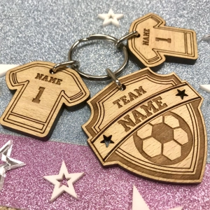 Personalised Football Keyring - Gift For Him Daddy Dad Papa Grandad