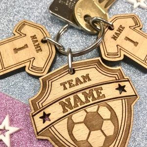 Personalised Football Keyring - Gift For Him Daddy Dad Papa Grandad