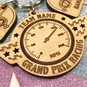 Personalised Grand Prix Racing Keyring Daddy Gift