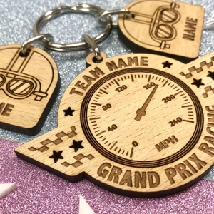 Personalised Grand Prix Racing Keyring Daddy Gift