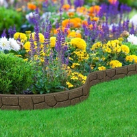 1.2m Recycled Rubber Flexible Lawn Edging - Border Stone -..