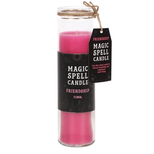 Floral friendship spell tube candle