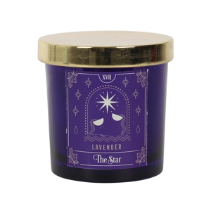The star lavender tarot candle