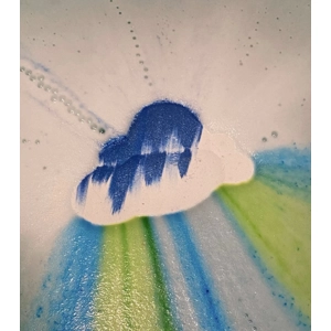 Rain cloud bath bomb