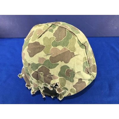 WWII USMC Camouflage Helmet Cover, Reversible