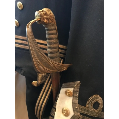 Late Victorian Era British Naval Officer Dress Uniform Set w/ Sword Late Victorian Era British Naval Officer Dress Uniform Set w/ Sword