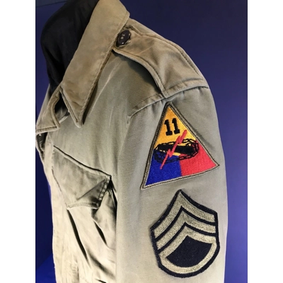 WWII US M43 Field Jacket, Staff-Sergeant & 11th Armored Div Patches WWII US M43 Field Jacket, Staff-Sergeant & 11th Armored Div Patches